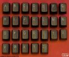 Bilgisayar klavye tuşları tarafından kurulan alfabesi